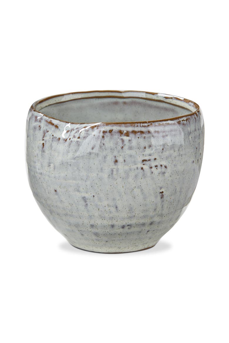 Large Light Blue Reactive Glaze Pinch Bowl for Everyday Use, Main, color, Blue