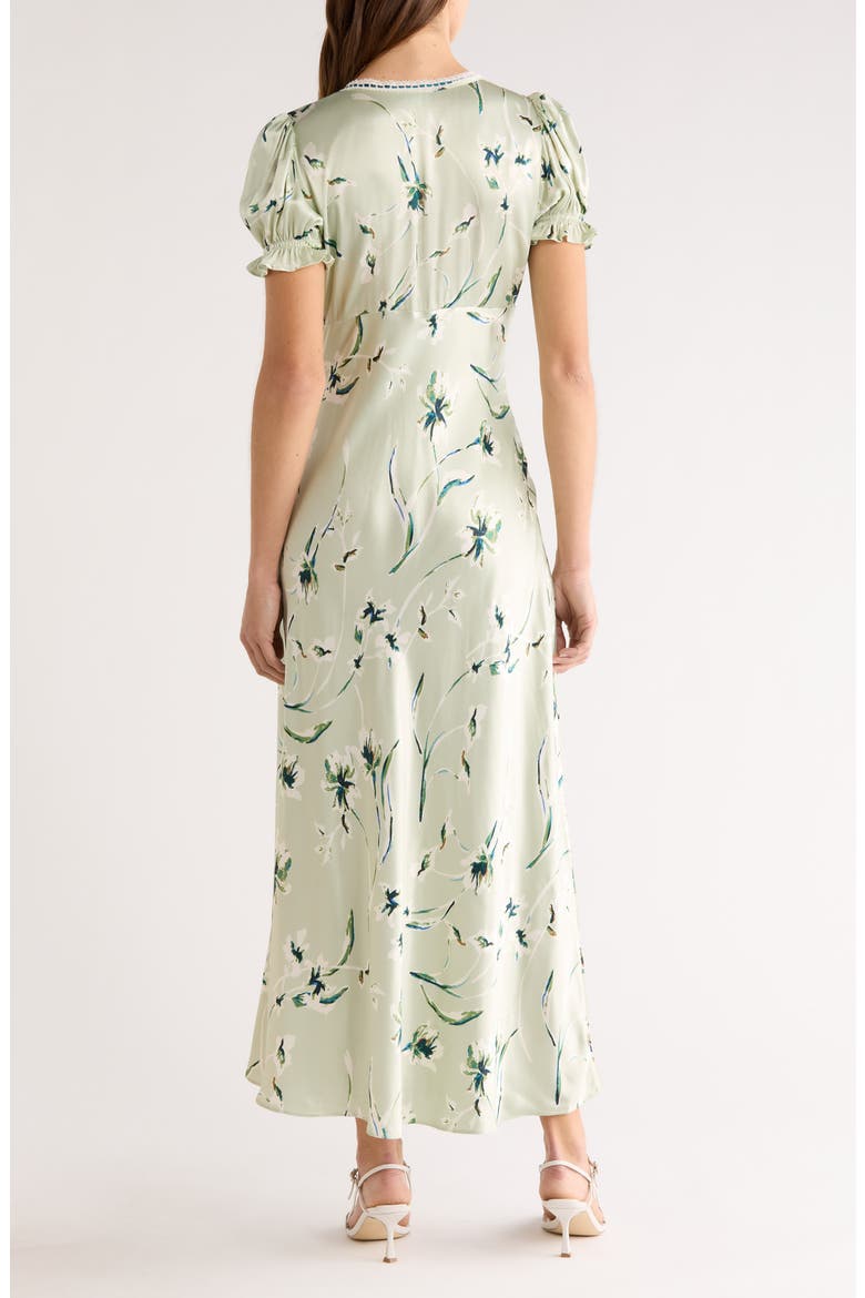 Allison Floral Tie Front Maxi Dress, Alternate, color, MINT LINNEA