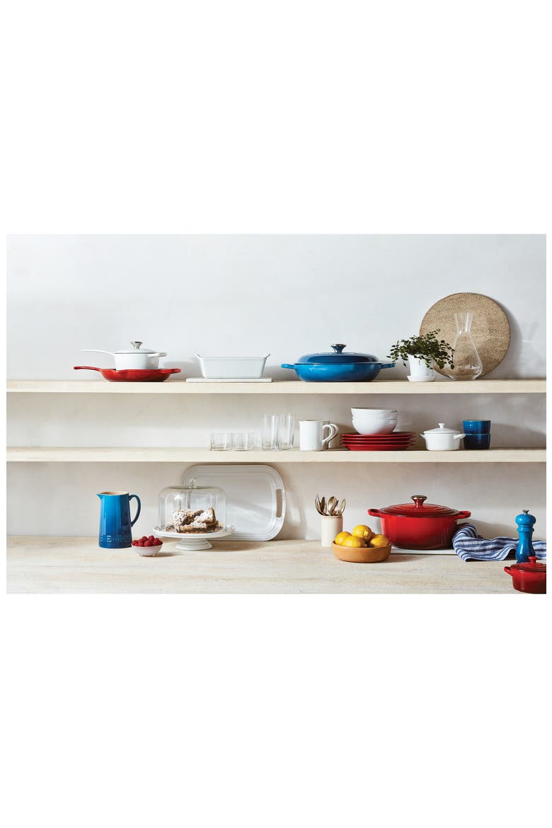 Signature 7.25-Quart Round Enamel Cast Iron Dutch Oven, Alternate, color, FLAME