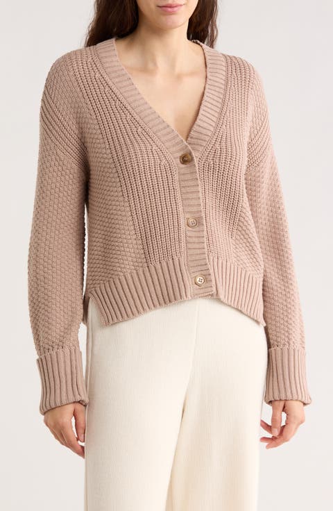 Textured V-Neck Cardigan