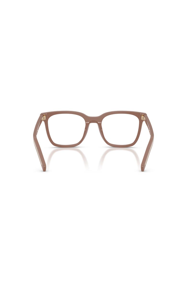 Prada 50mm Rectangle optical glasses, Alternate, color, Brown