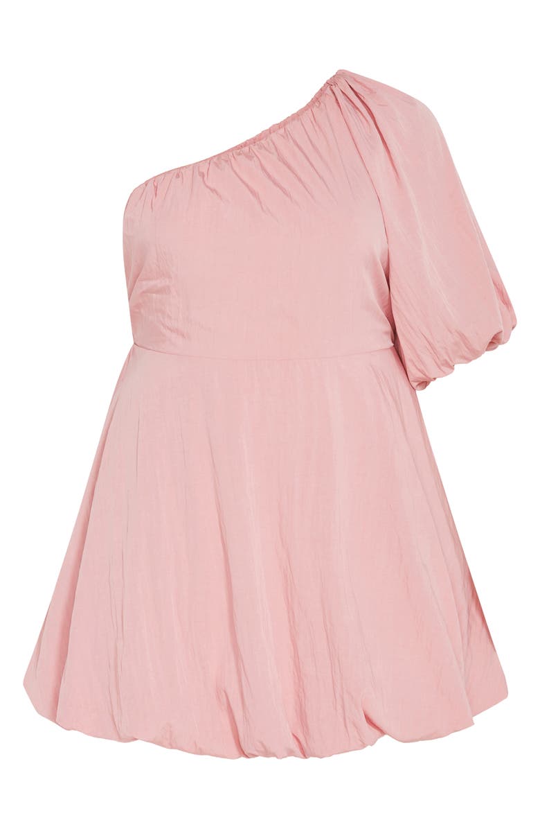 City Chic Mercy One Shoulder Minidress, Alternate, color, Pout