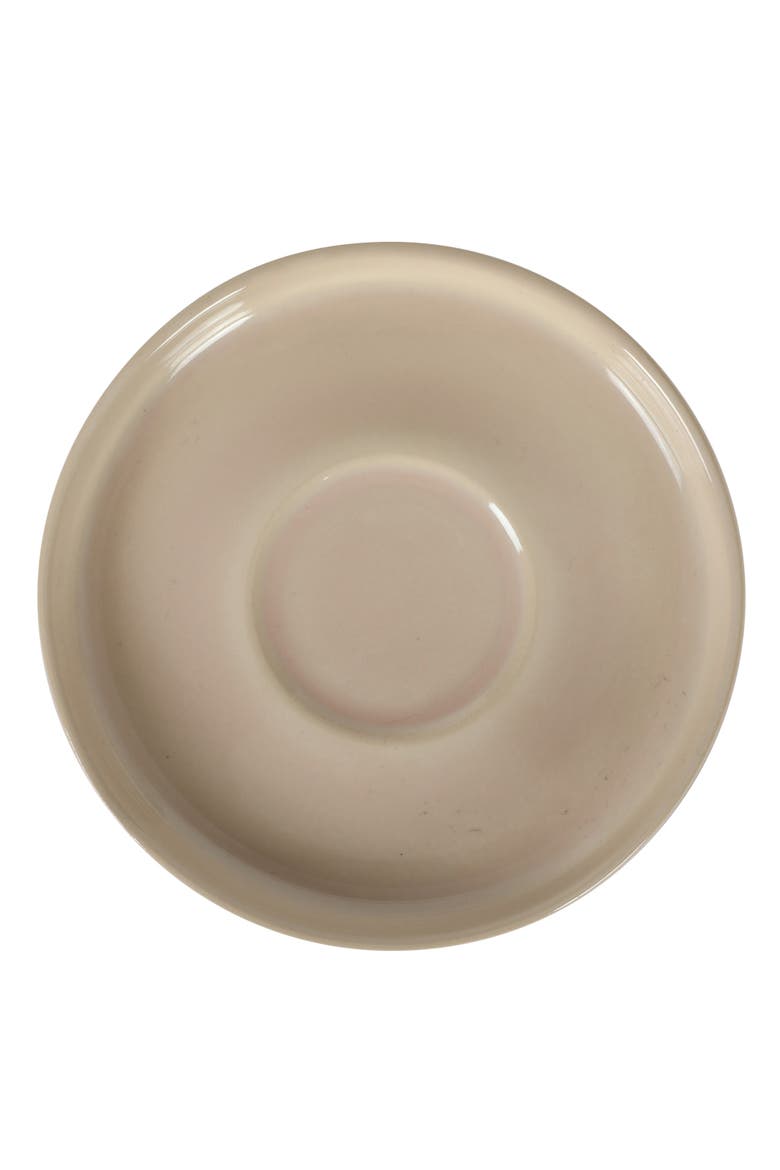 Sunrise Hills Stackable Stoneware Cup and Saucer Set with Metal Rack, Alternate, color, Cream