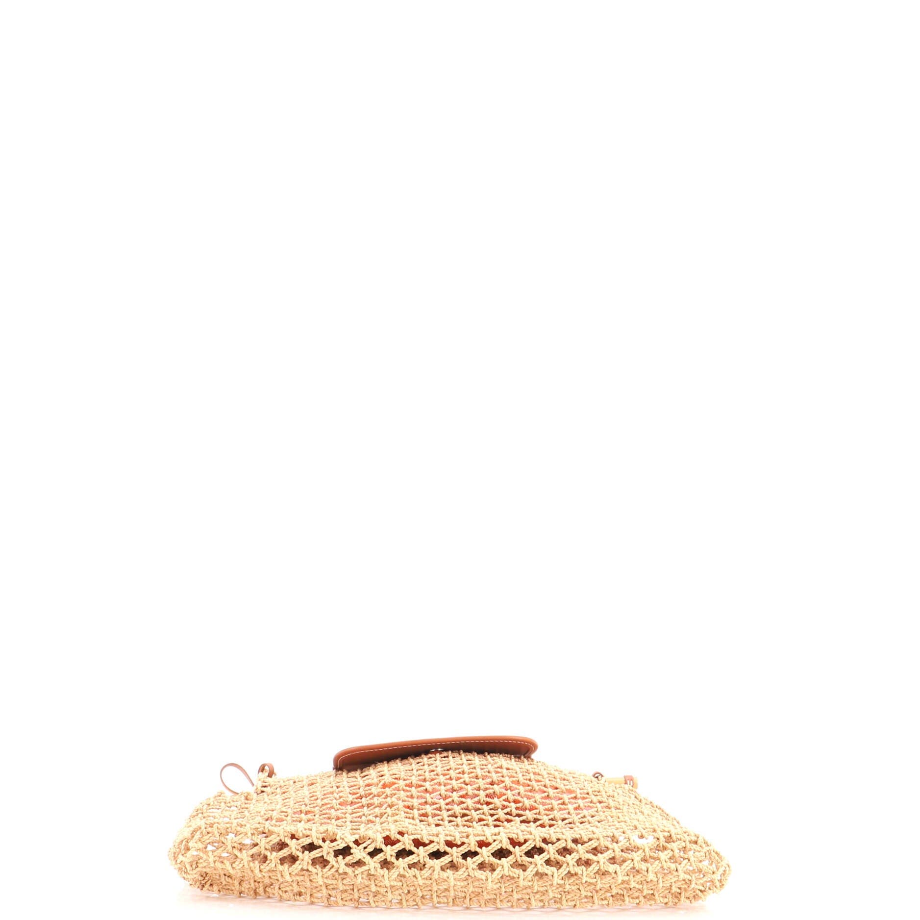 Aligre Bag Raffia Net with Coated Canvas, Alternate, color, Orange