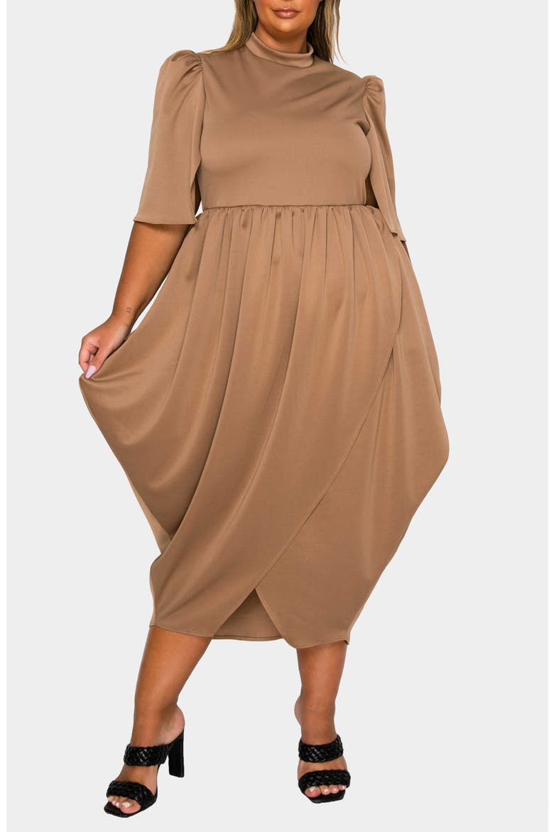 Aesira Tulip Hem Maxi Dress, Main, color, MOCHA