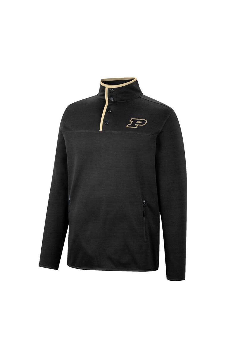 COLOSSEUM Men's Colosseum Black Purdue Boilermakers Rebound Quarter-Snap Jacket, Alternate, color, Black