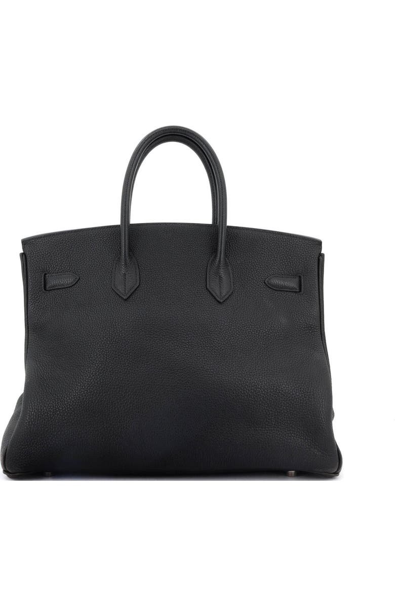 Pre-Owned Hermes Birkin Handbag Black Clemence with Palladium Hardware 35, Alternate, color,
