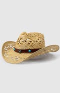 Manela Twister Ranch  Handwoven Straw Sun Hat - Bohemian Summer Cowboy Hat