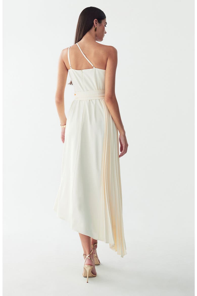 Gloss Midi Dress, Alternate, color, Off White