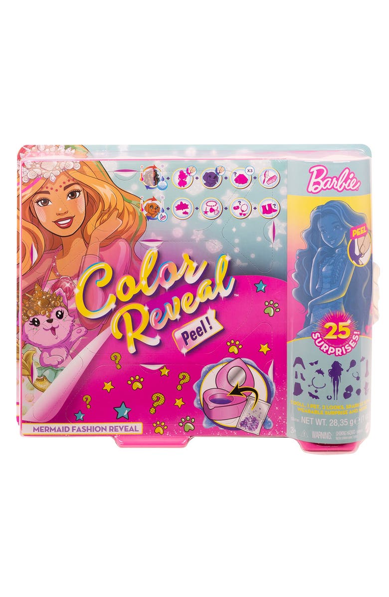Mattel Barbie<sup>®</sup> Color Reveal Mermaid Doll Set with 25 Surprises, Main, color, 