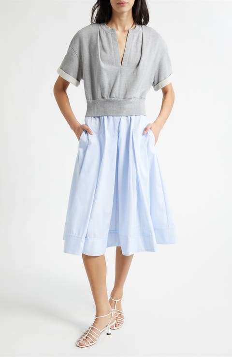 Mixed Media Midi Dress