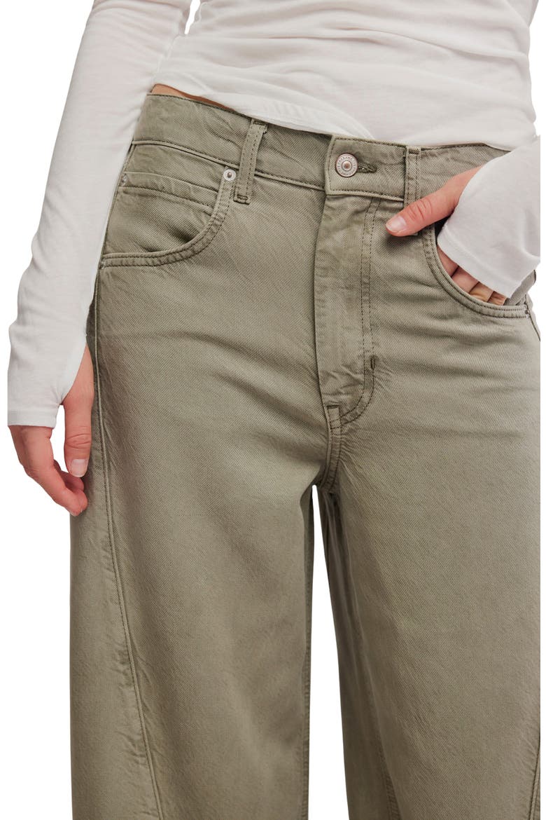 Haven High Waist Baggy Wide Leg Jeans, Alternate, color, SEAGRASS