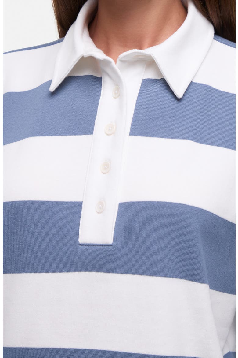 Alma Striped Rugby Polo, Alternate, color, CHINA BLUE WIDE RUGBY STRIPE