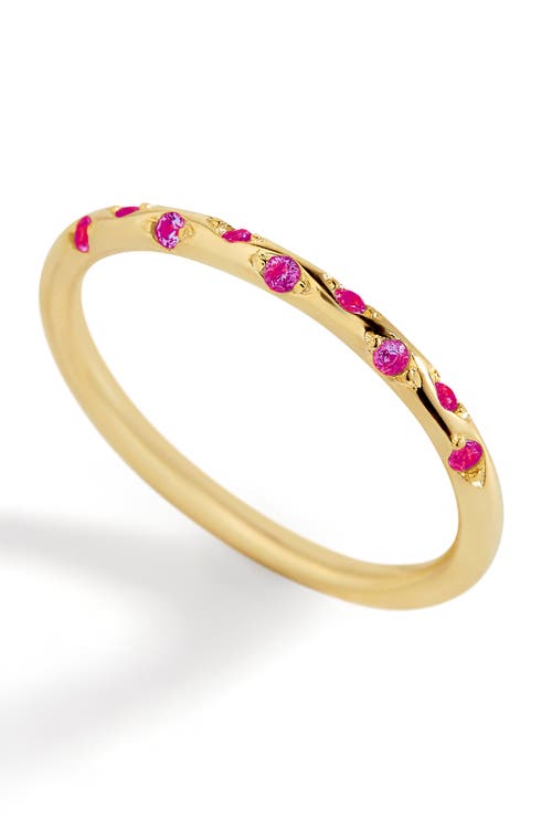Mint & Lily Dainty Constellation Birthstone Ring in July Ruby at Nordstrom, Size 6
