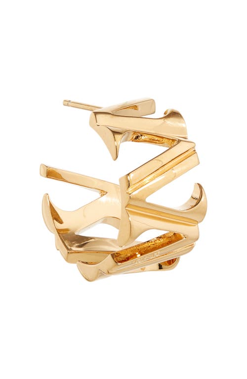 Versace V-hoop Earrings In Gold