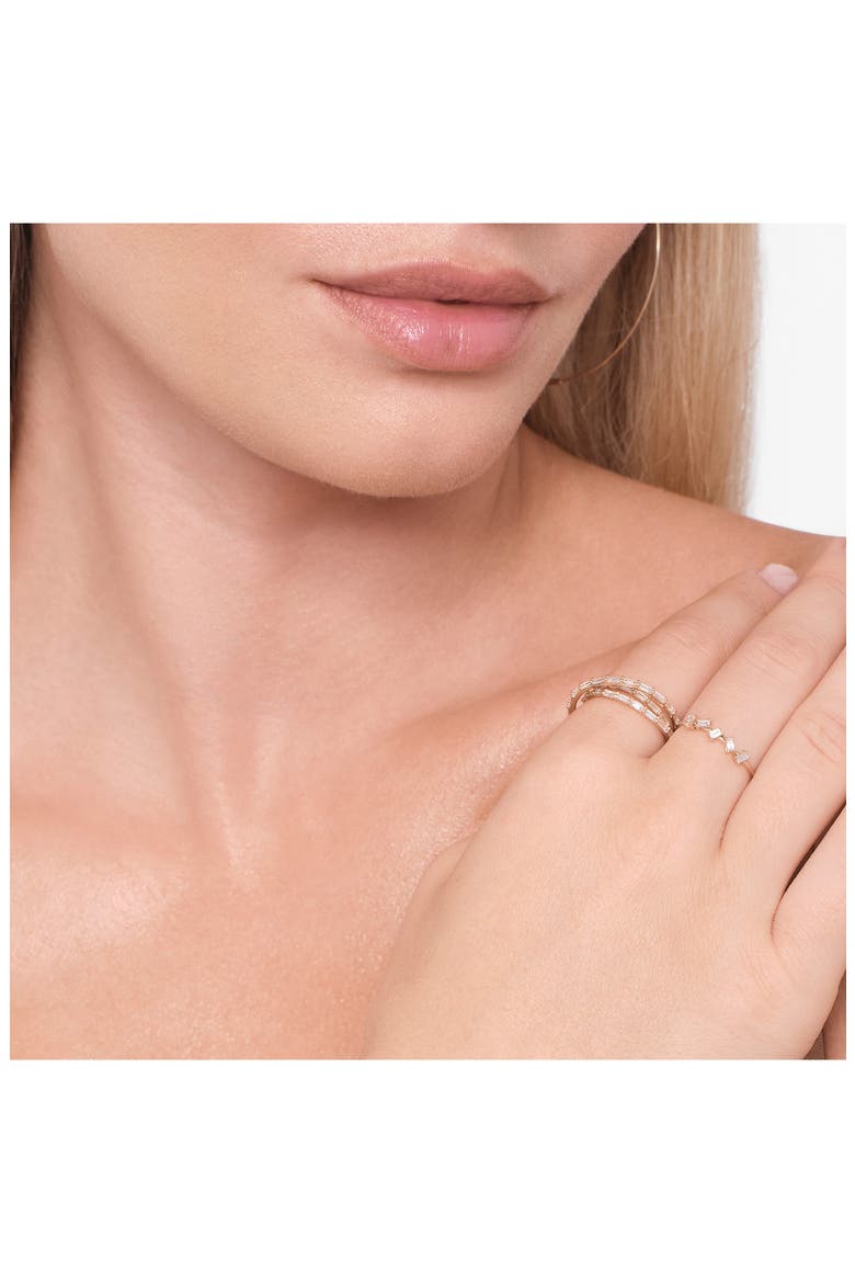 14K Gold Baguette Zig Zag Diamond Ring, Alternate, color, YELLOW GOLD