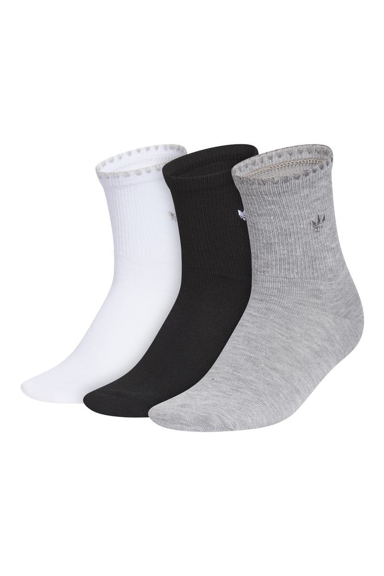 Gender Inclusive Originals Assorted 3-Pack Quarter Socks, Main, color, WHITE/ BLACK/ HEATHER GREY
