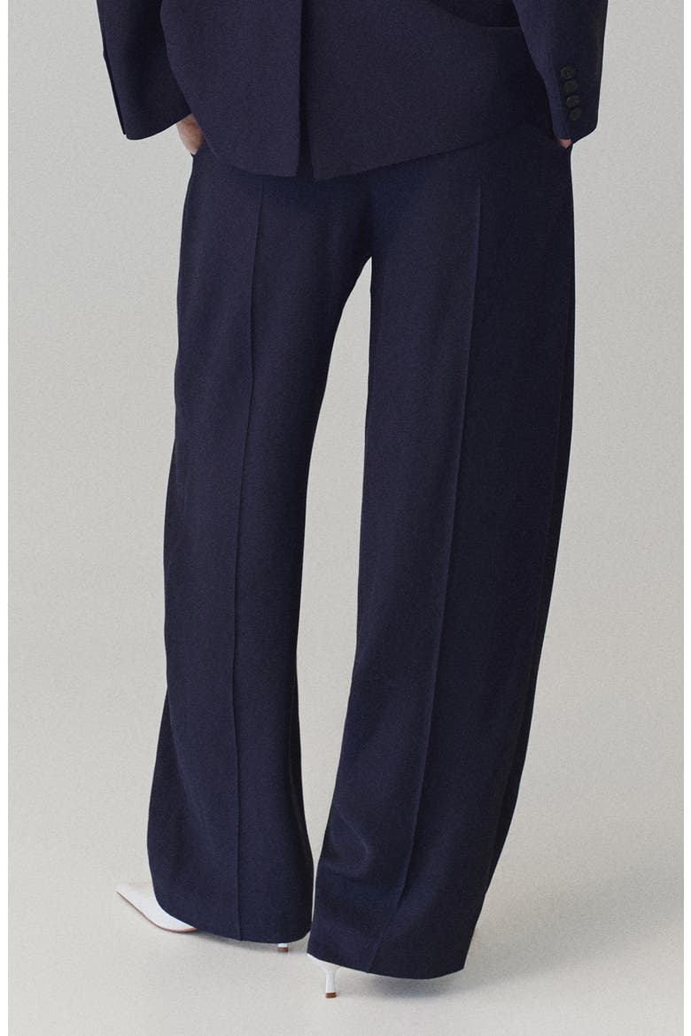 Pleated Straight Leg Pants, Alternate, color, COOL PURPLE
