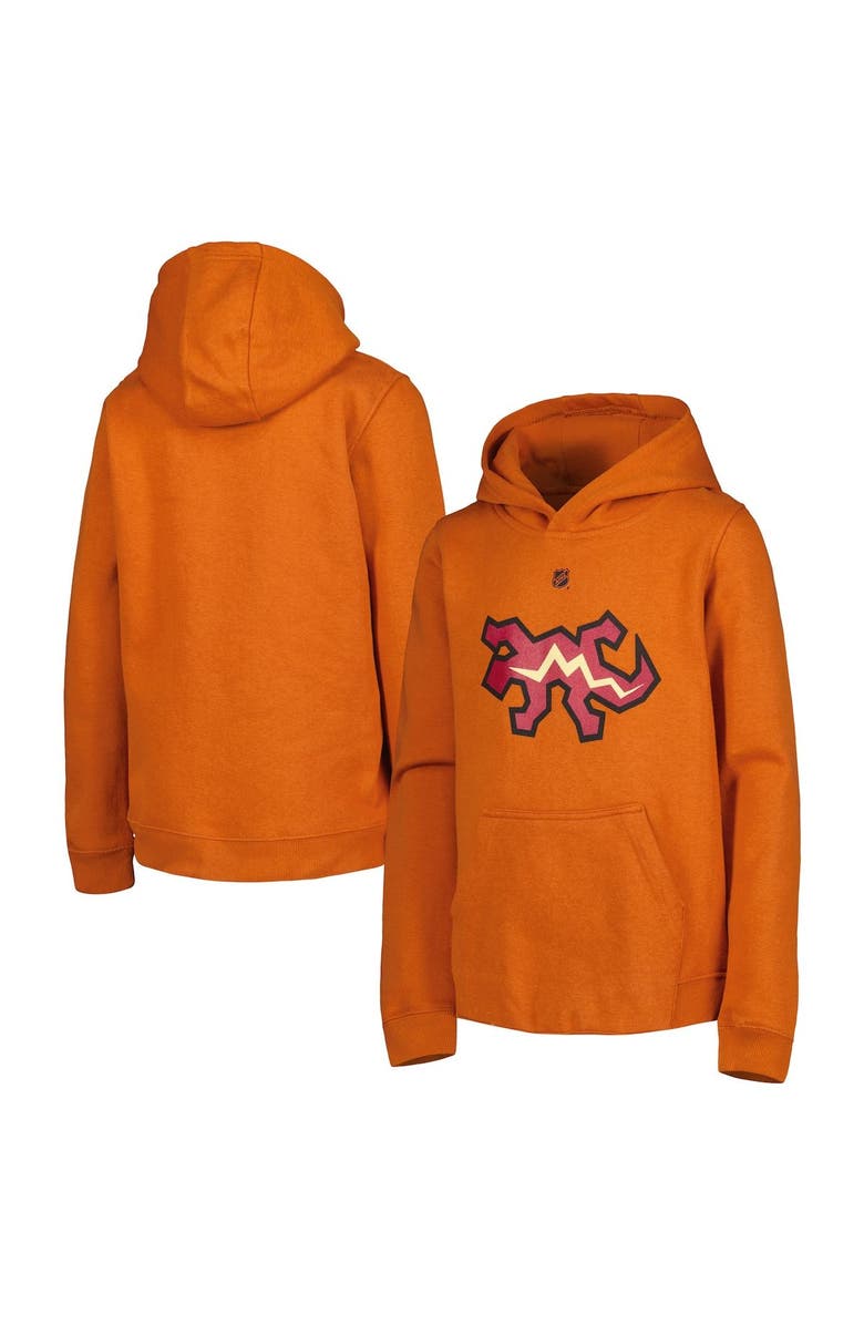 Outerstuff Youth Orange Arizona Coyotes Special Edition 2.0 Secondary Logo Fleece Pullover Hoodie, Main, color, 