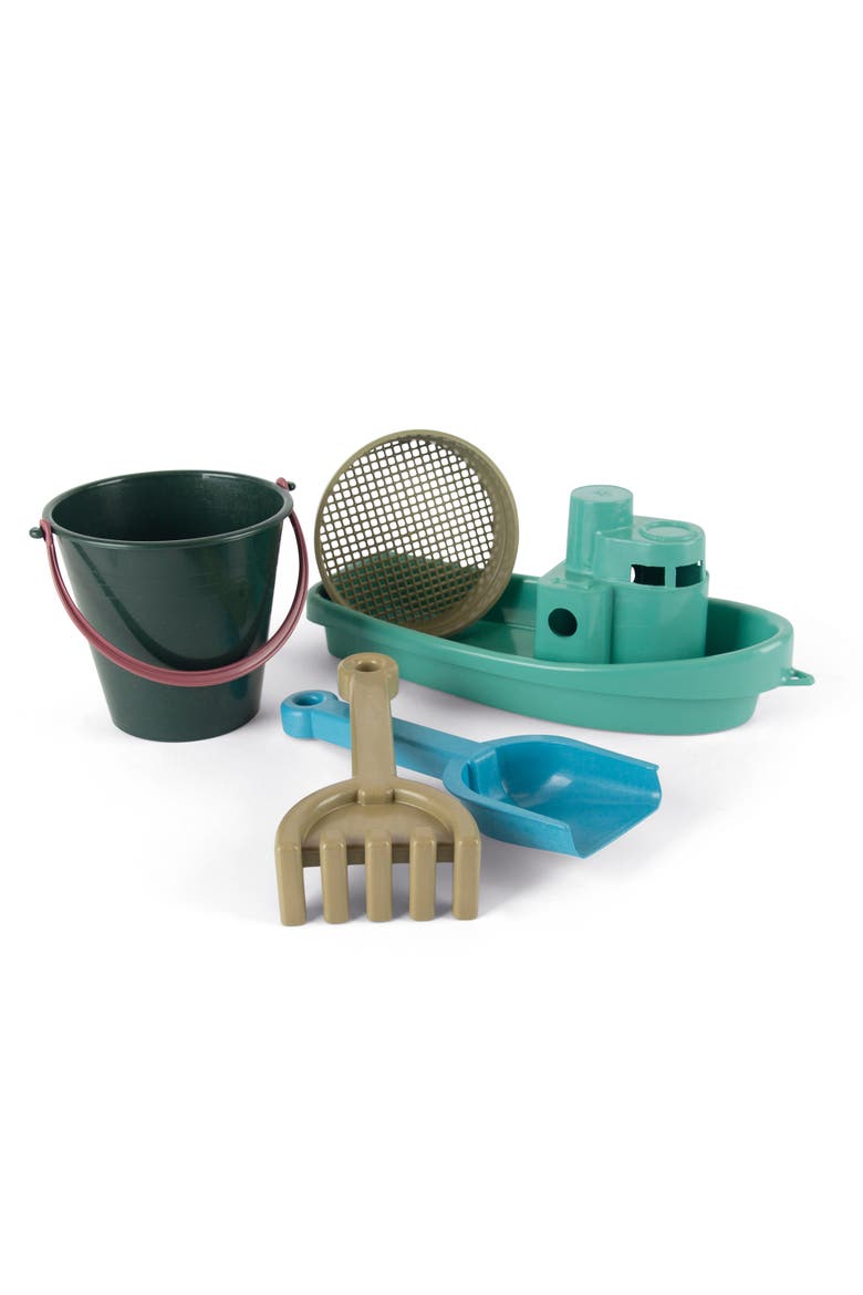 Blue Marine Toy Boat & Sand Playset, 5 Pieces, Main, color, Multicolored
