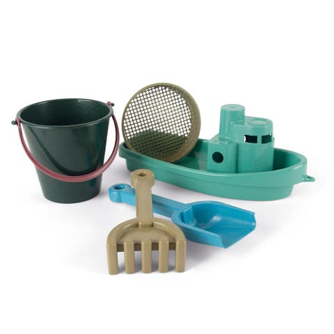Blue Marine Toy Boat & Sand Playset, 5 Pieces