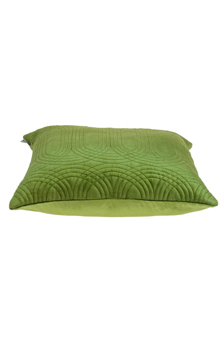 PARKLAND COLLECTION Iphis Topstitched Throw Pillow, Alternate, color, Olive