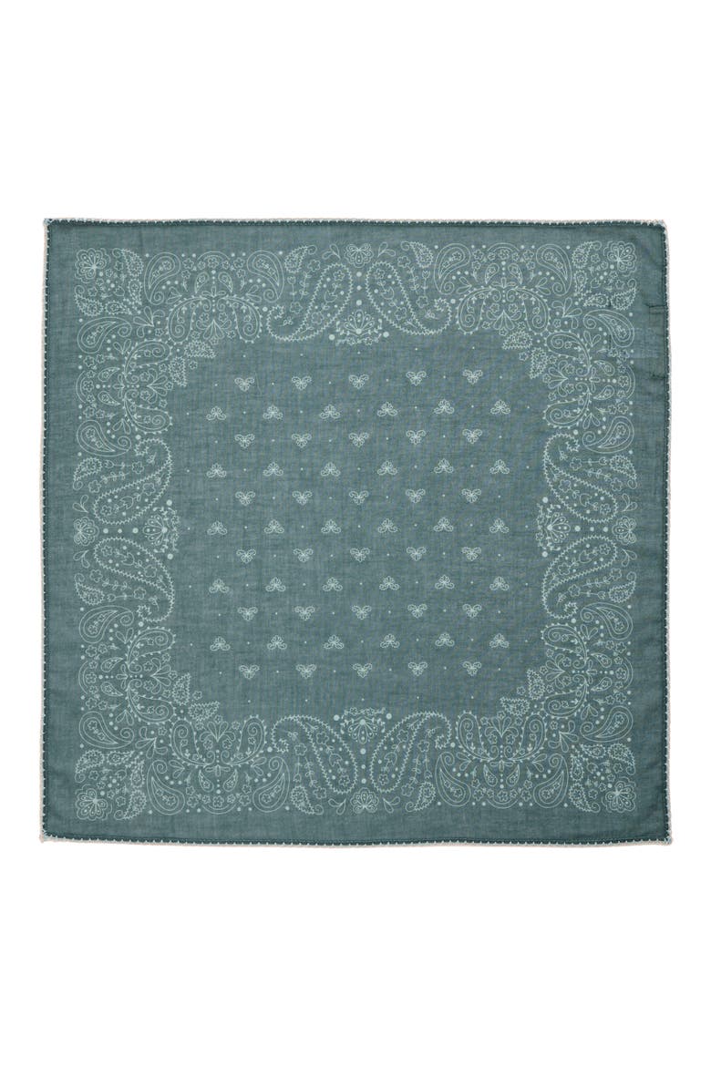 Floral Embroidered Bandana, Alternate, color, GREEN BANDANA