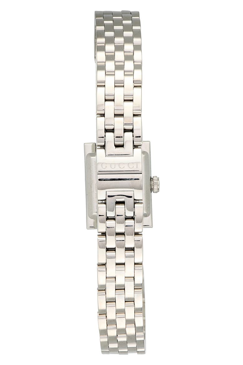 G-Frame Blue Dial Square Bracelet Watch, 14mm x 18mm (Women
