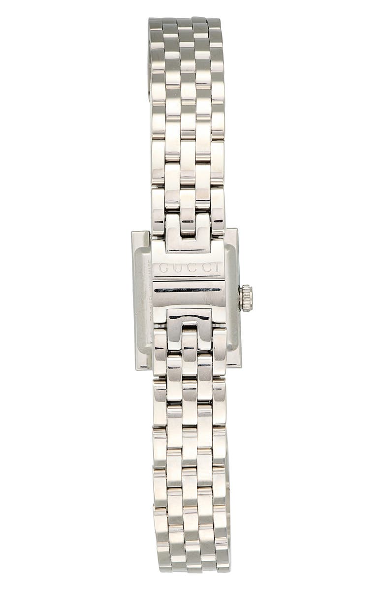 Gucci G-Frame Blue Dial Square Bracelet Watch, 14mm x 18mm, Alternate, color, 
