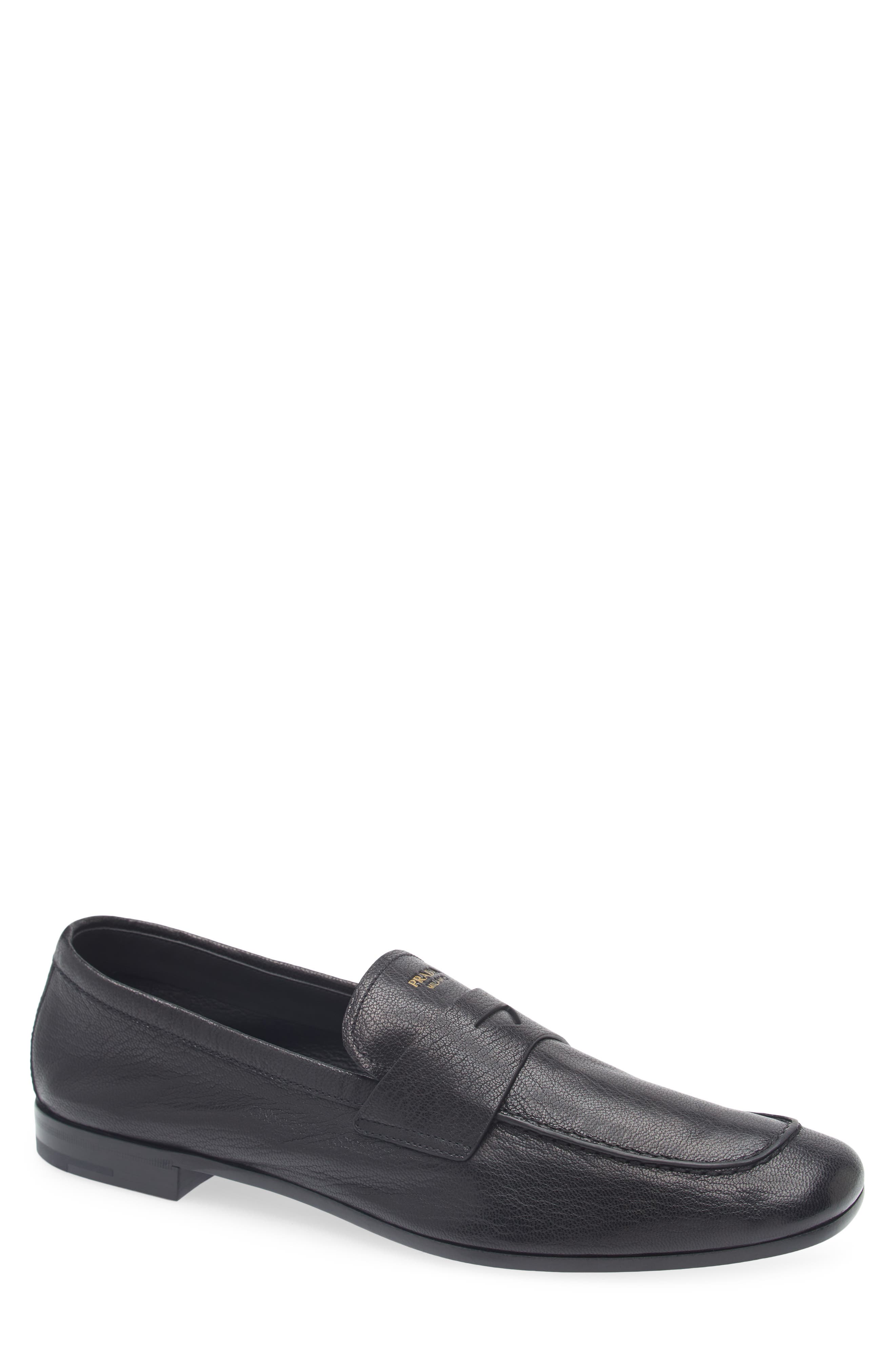 Prada Penny Loafer, Main, color, Nero