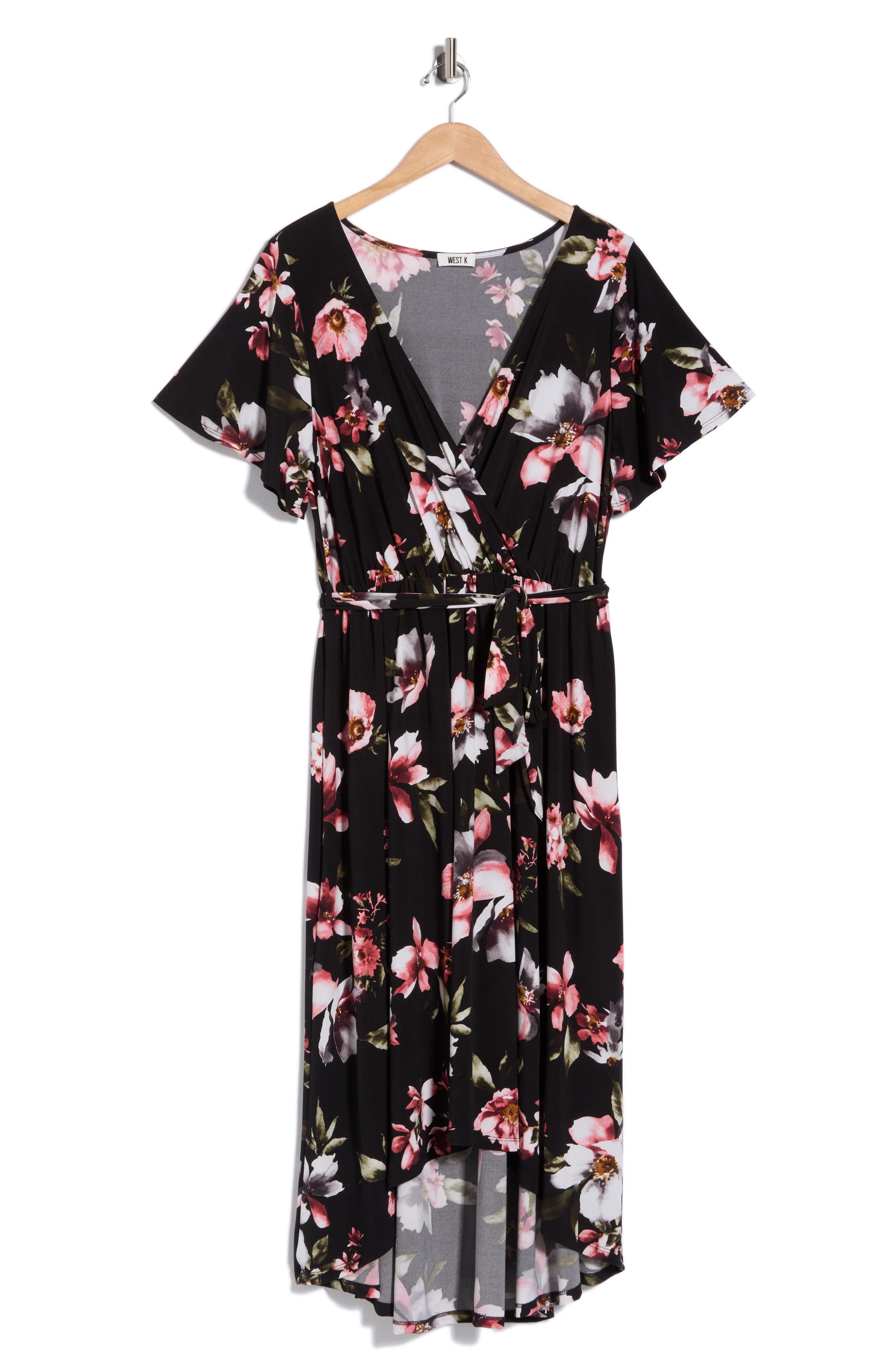 Flutter Sleeve High Low Dress
