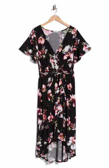 Flutter Sleeve High Low Dress
