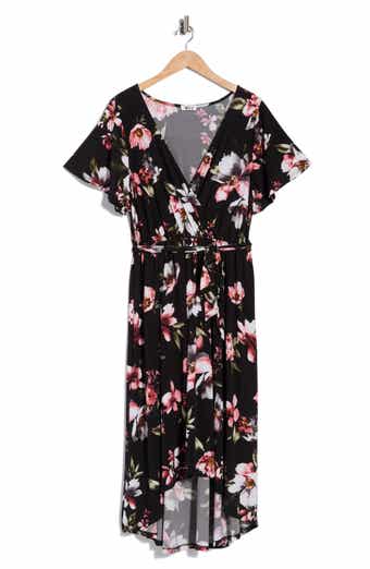 Flutter Sleeve High Low Dress
