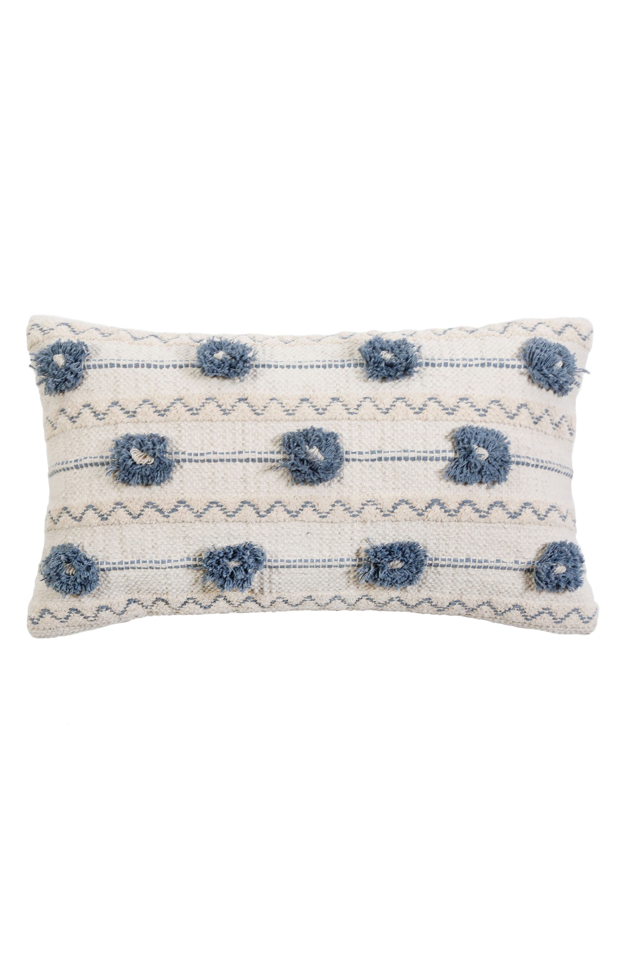 Pom Pom at Home Izzy Accent Pillow in Ivory/Denim 