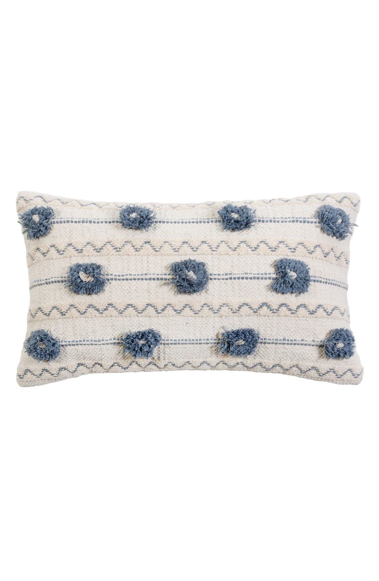 Pom Pom at Home Izzy Accent Pillow, Main, color, Ivory/ Denim