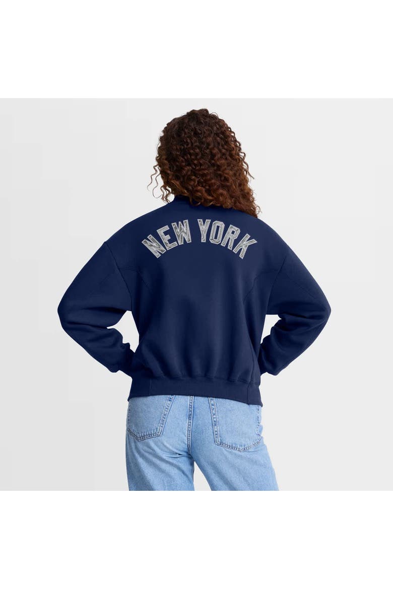 Women's Fanatics Navy New York Yankees Oversized Rage Against Full-Zip Jacket, Alternate, color, Navy