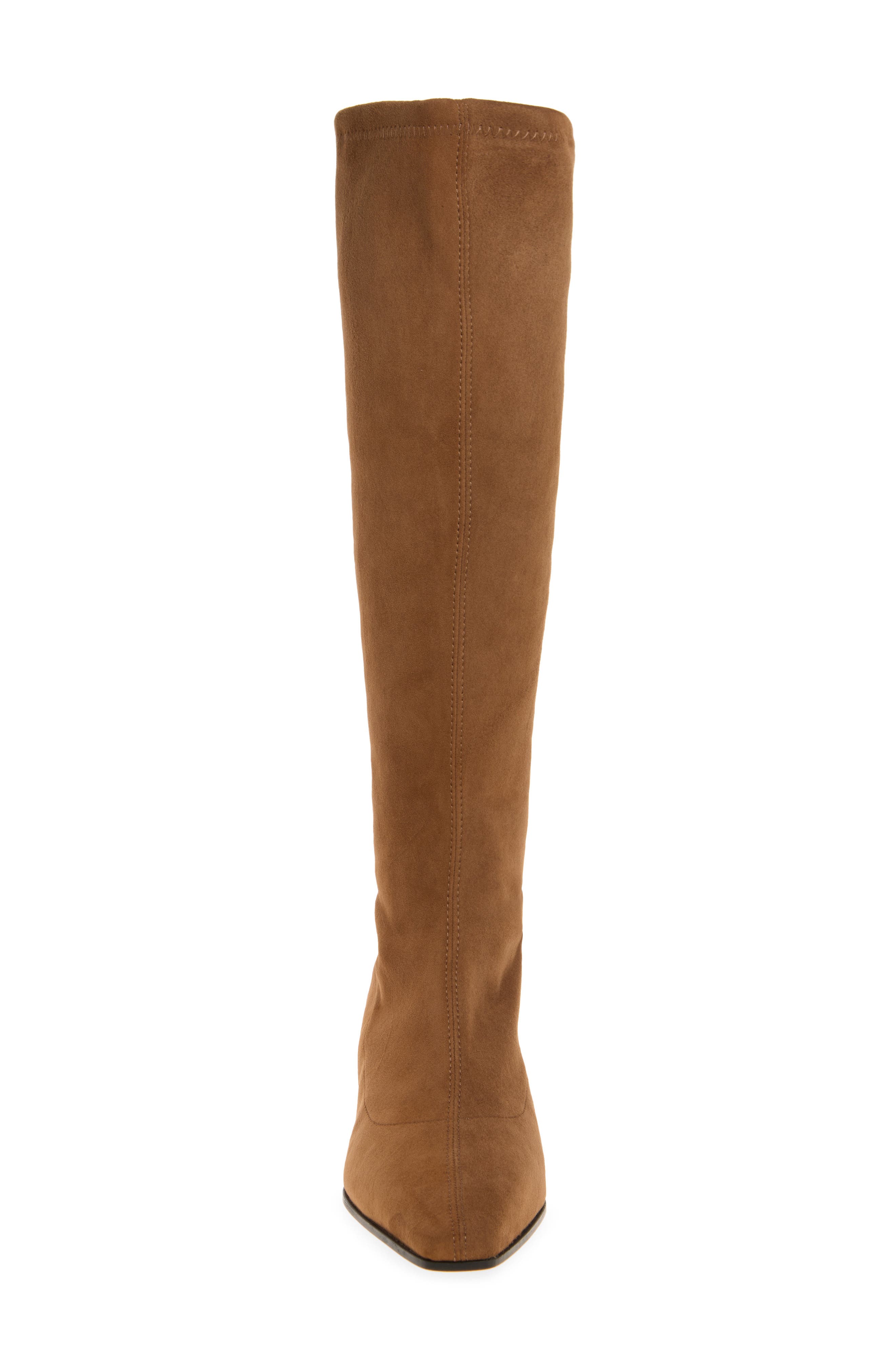 Stassi Stretch Knee High Boot, Alternate, color, TSTD ALMOND STR SDE