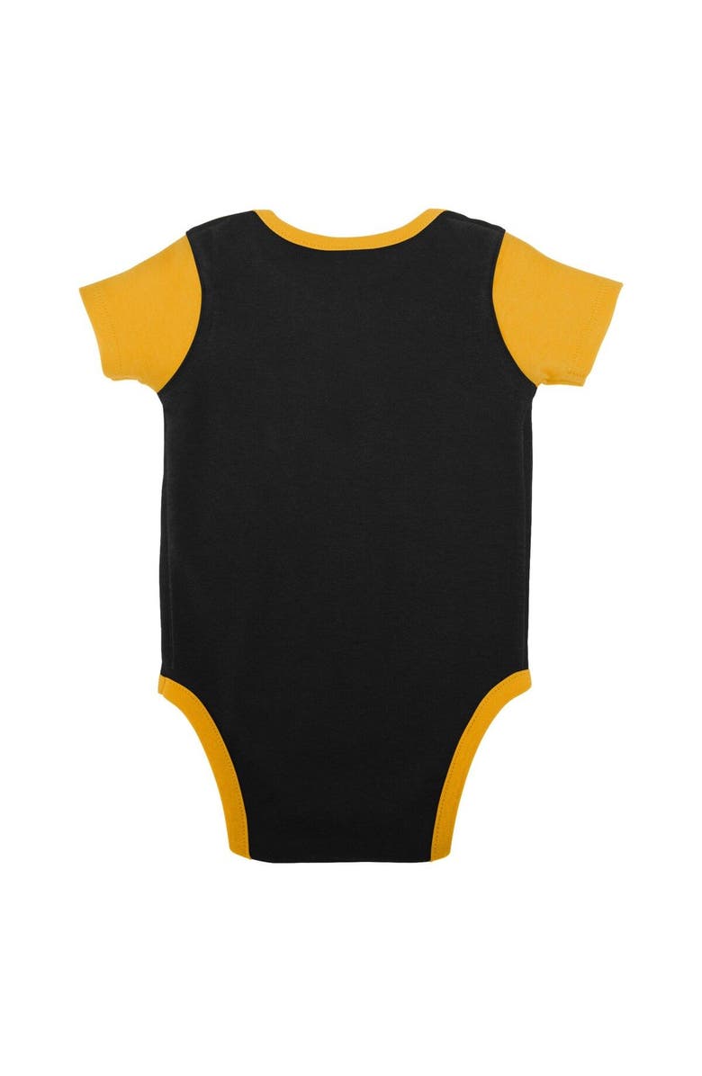 Outerstuff Newborn & Infant Black Iowa Hawkeyes Home Field Advantage Three-Piece Bodysuit, Bib & Booties Set, Alternate, color, Black