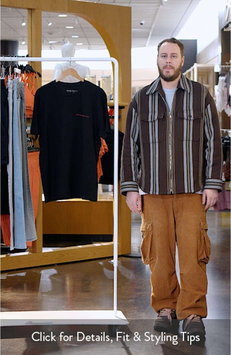 Red Graffiti Skull Organic Cotton Graphic T-Shirt, sales video thumbnail