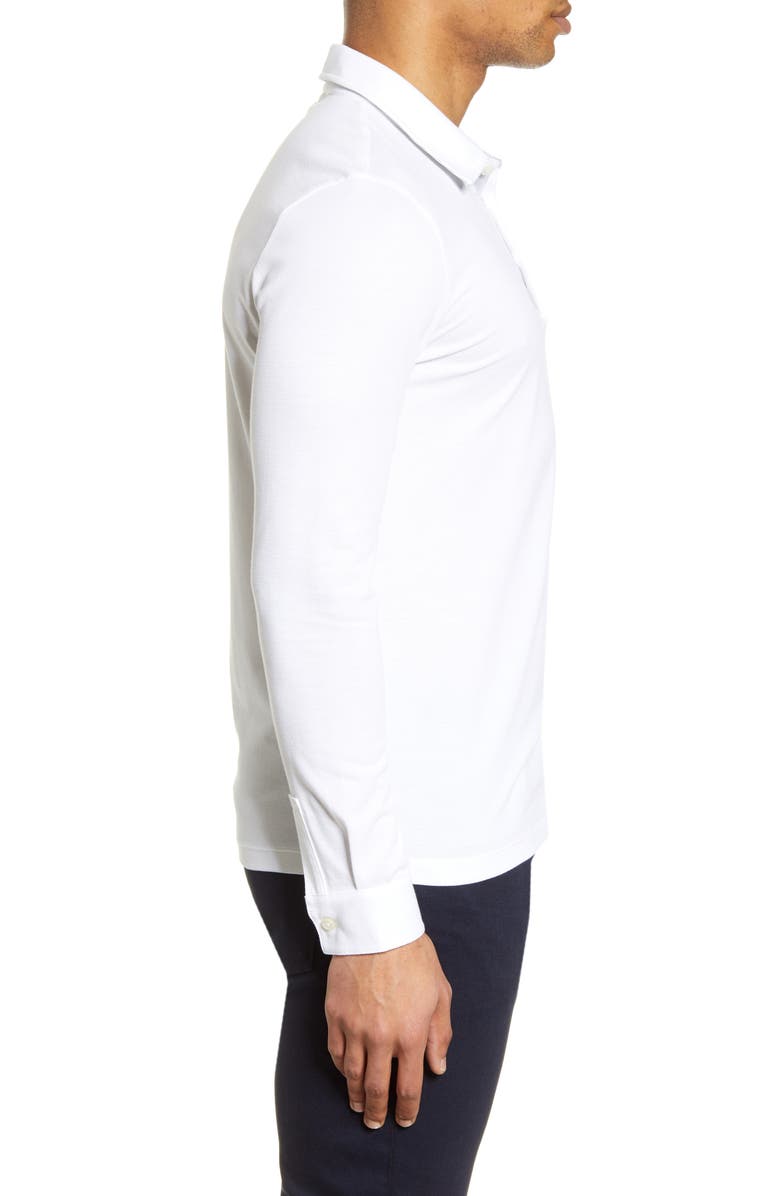 BOSS Paver Cotton Long Sleeve Polo Shirt, Alternate, color,