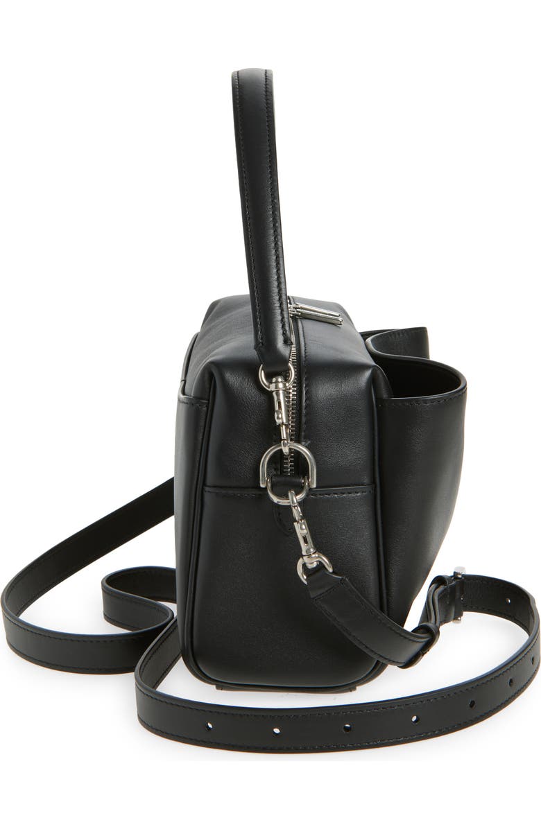 Balenciaga Rodeo Leather Camera Bag, Alternate, color, Black