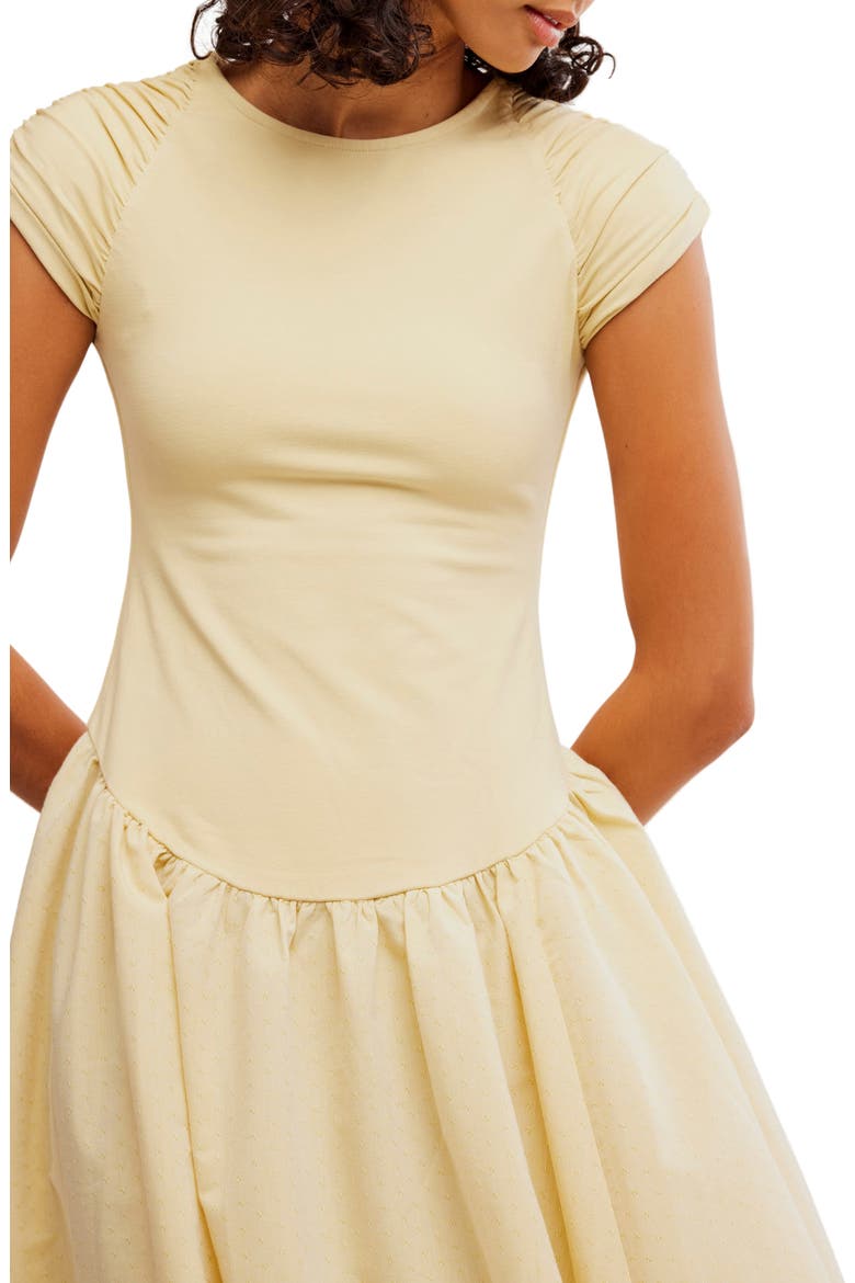 Afternoon Elegance Mixed Media Midi Dress, Alternate, color, KHAKI CHINO