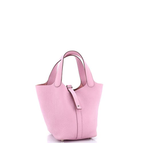 Pre-owned Hermes Hermes Picotin Lock Bag Clemence Pm In Purple