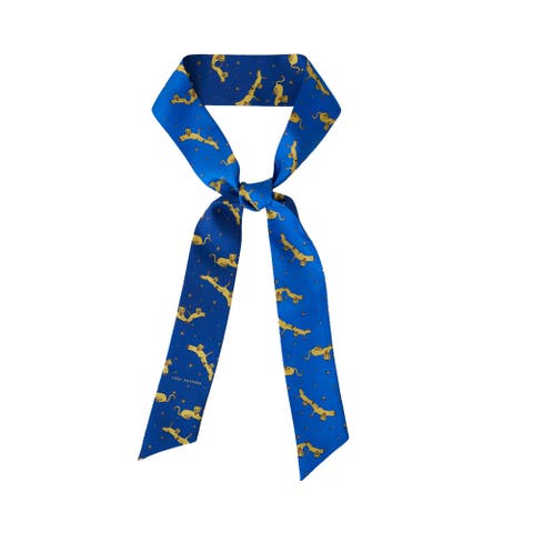 "Journey" Silk Twill Skinny Scarf by SHANTALL LACAYO