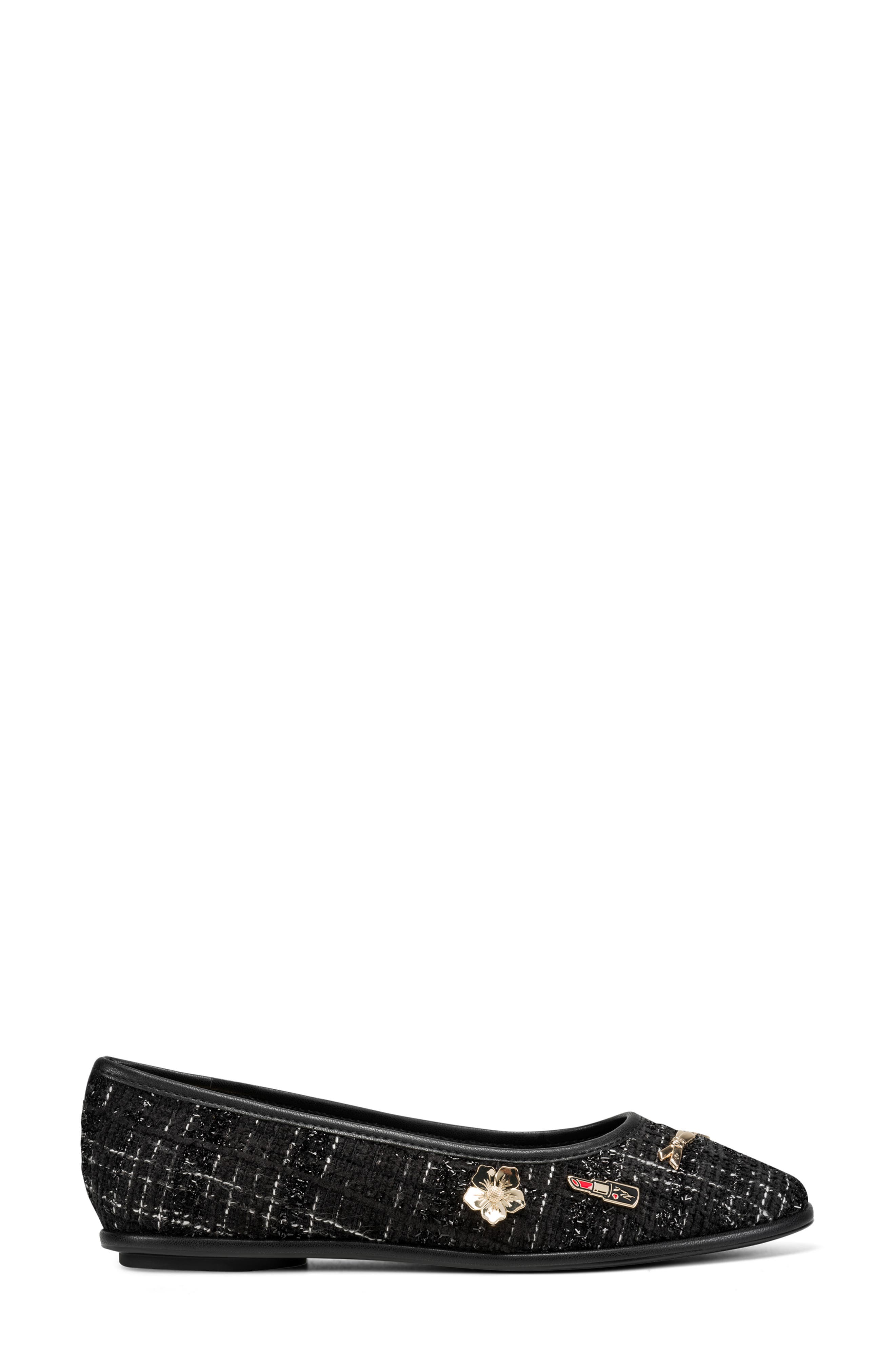 KARL LAGERFELD PARIS Vadelle Tweed Ballet Flat, Alternate, color, 