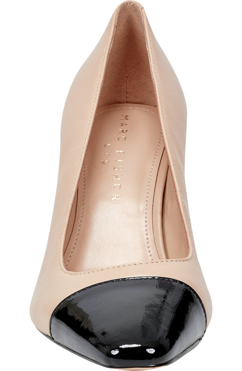 Marc Fisher LTD Vernie Block Heel Pump, Alternate, color, Natural