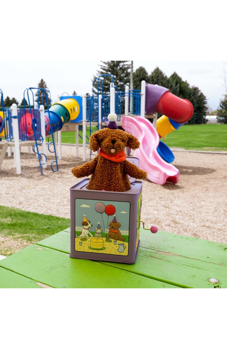 Jack Rabbit Creations Birthday Puppy Jack In The Box Toy, Alternate, color, Multicolored