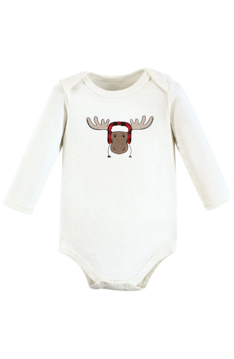 Hudson Baby Long Sleeve Bodysuit, Pants and Shoe, Alternate, color, Winter Moose