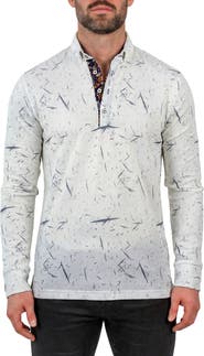 Maceoo Anima Long Sleeve Knit Polo