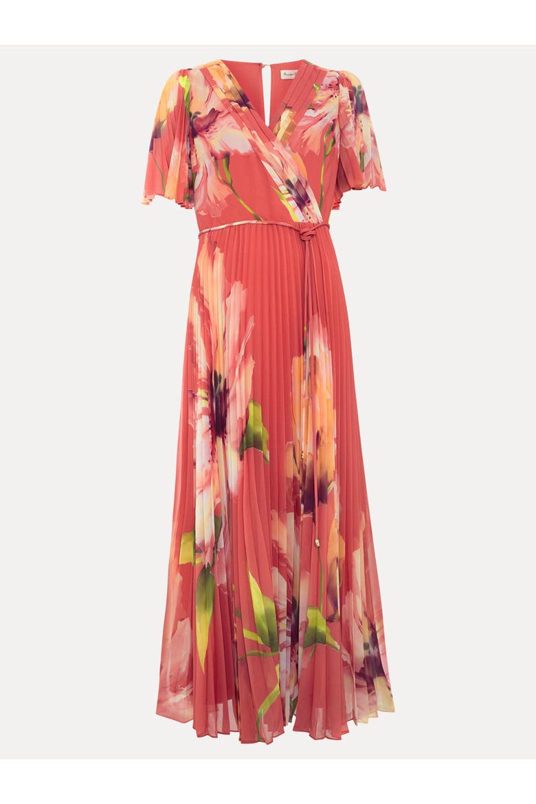 Abigail Wrap Dress, Alternate, color, Orange